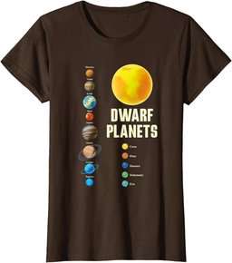 Solar-System Kids and Adults Dwarf Planets Graphic T-Shirt
