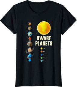 Solar-System Kids and Adults Dwarf Planets Graphic T-Shirt