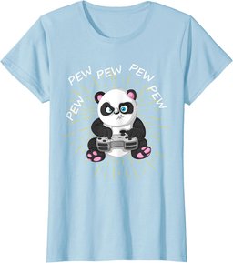 Pew Pew Pew Gaming Panda Gamer Anime Gift for Gamer Men Kids T-Shirt