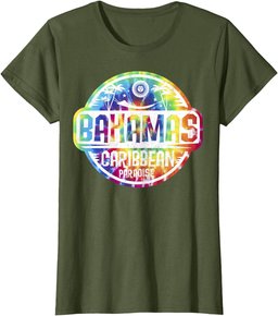 Travel Caribbean Cruise Bahamas Nassau Tie Dye Vacation Tee T-Shirt
