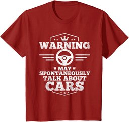 Auto Mechanic T-Shirt Warning I May Spontaneously Talk Cars T-Shirt
