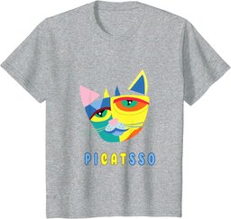 Picatsso Funny Artist T-Shirt Abstract Art Cat T-Shirt