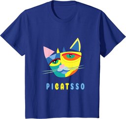 Picatsso Funny Artist T-Shirt Abstract Art Cat T-Shirt