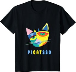 Picatsso Funny Artist T-Shirt Abstract Art Cat T-Shirt
