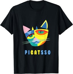 Picatsso Funny Artist T-Shirt Abstract Art Cat T-Shirt