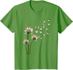 Papillon Dogs Flower Fly Dandelion Shirt Dog Mama Dog Lover T-Shirt