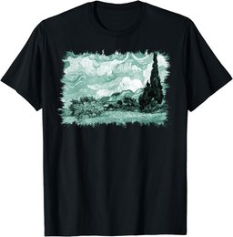 Van Gogh: Wheat Field with Cypresses Remix T-Shirt
