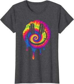 Melting Smiling Dj Headphones Color Spiral EDM Rave Dj Party T-Shirt
