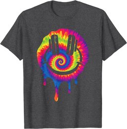 Melting Smiling Dj Headphones Color Spiral EDM Rave Dj Party T-Shirt