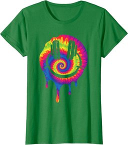 Melting Smiling Dj Headphones Color Spiral EDM Rave Dj Party T-Shirt