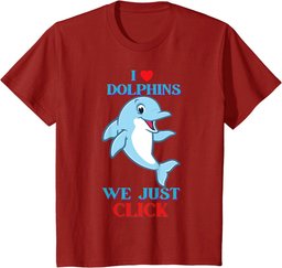 I Love Dolphins, Funny Cute Dolphin Graphic T-Shirt