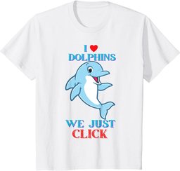 I Love Dolphins, Funny Cute Dolphin Graphic T-Shirt