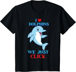 I Love Dolphins, Funny Cute Dolphin Graphic T-Shirt