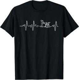 Heartbeat Drums T-Shirt Drumsticks Drummer T-Shirt