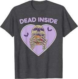 Dead Inside Skeleton Yami Kawaii Mental Illness Menhera T-Shirt