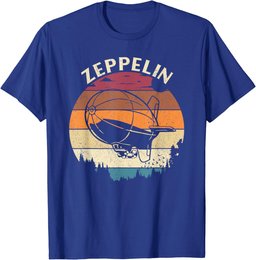 Zeppelin Retro 70s 80s Dirigible Airship Zepelin Zepplin T-Shirt