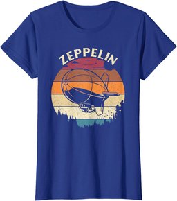 Zeppelin Retro 70s 80s Dirigible Airship Zepelin Zepplin T-Shirt