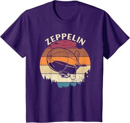 Zeppelin Retro 70s 80s Dirigible Airship Zepelin Zepplin T-Shirt