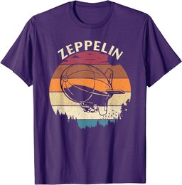 Zeppelin Retro 70s 80s Dirigible Airship Zepelin Zepplin T-Shirt