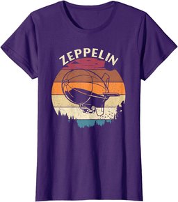 Zeppelin Retro 70s 80s Dirigible Airship Zepelin Zepplin T-Shirt