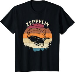 Zeppelin Retro 70s 80s Dirigible Airship Zepelin Zepplin T-Shirt