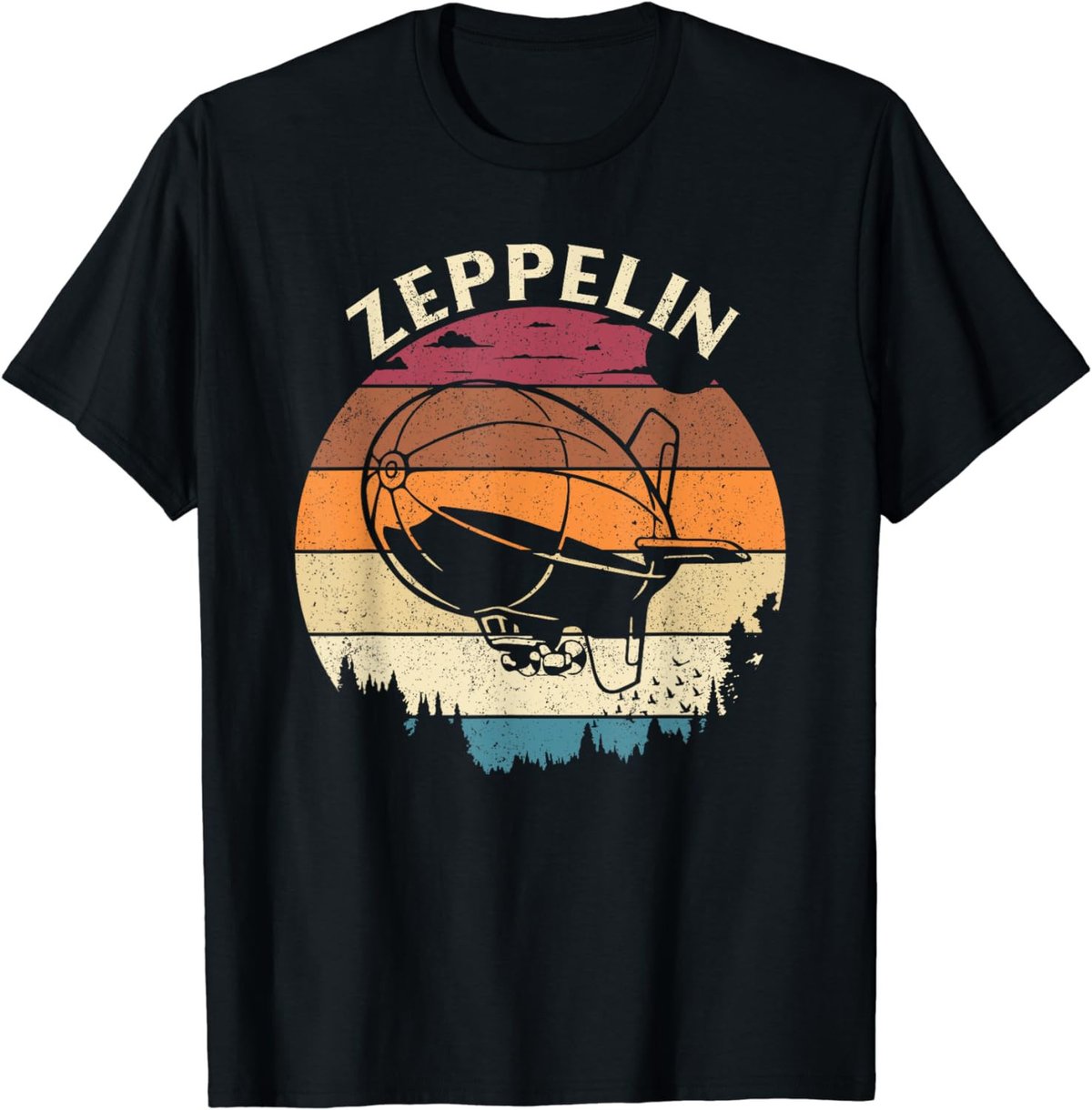 Zeppelin Retro 70s 80s Dirigible Airship Zepelin Zepplin T-Shirt