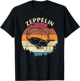Zeppelin Retro 70s 80s Dirigible Airship Zepelin Zepplin T-Shirt