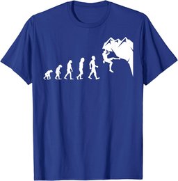 Rock Climbing T-Shirt For Rock Climber Funny Evolution Tees