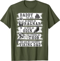 Retro Norse Mythology & Viking Saying - Best Viking Daddy T-Shirt