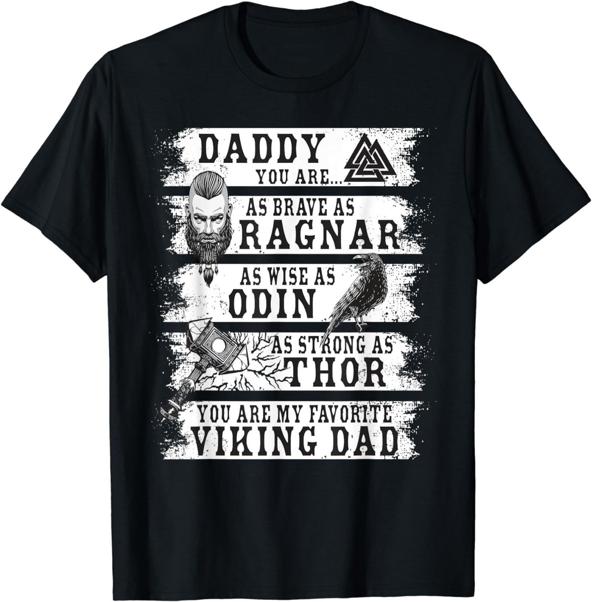 Retro Norse Mythology & Viking Saying - Best Viking Daddy T-Shirt