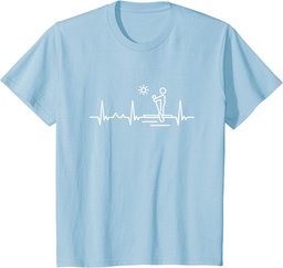 Stand Up Paddle Summer Lake River SUP Heartbeat T-Shirt