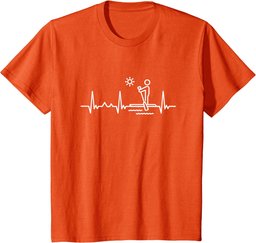 Stand Up Paddle Summer Lake River SUP Heartbeat T-Shirt