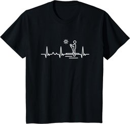 Stand Up Paddle Summer Lake River SUP Heartbeat T-Shirt
