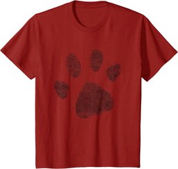 Dog Mom T Shirt | Distressed Paw Print Women Men Dog Lovers T-Shirt