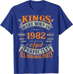40th Birthday Gift Vintage Kings Born In 1982 40 Years Old T-Shirt