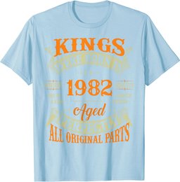 40th Birthday Gift Vintage Kings Born In 1982 40 Years Old T-Shirt