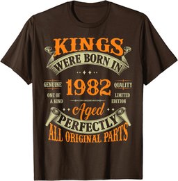 40th Birthday Gift Vintage Kings Born In 1982 40 Years Old T-Shirt