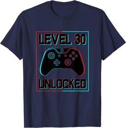 Level 30 Unlocked Shirt Video Gamer 30th Birthday Gifts Tee T-Shirt