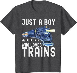 Funny Boys Just A Boy Who Loves Trains This Boy Loves Trains T-Shirt