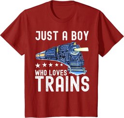 Funny Boys Just A Boy Who Loves Trains This Boy Loves Trains T-Shirt