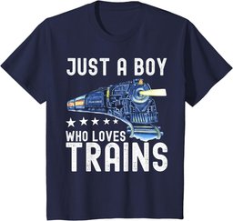 Funny Boys Just A Boy Who Loves Trains This Boy Loves Trains T-Shirt