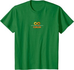 Infinity Divided By 21 Million Scarcity of Bitcoin T-Shirt