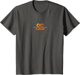 Infinity Divided By 21 Million Scarcity of Bitcoin T-Shirt