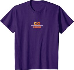 Infinity Divided By 21 Million Scarcity of Bitcoin T-Shirt