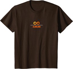 Infinity Divided By 21 Million Scarcity of Bitcoin T-Shirt