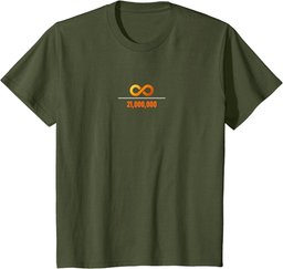 Infinity Divided By 21 Million Scarcity of Bitcoin T-Shirt