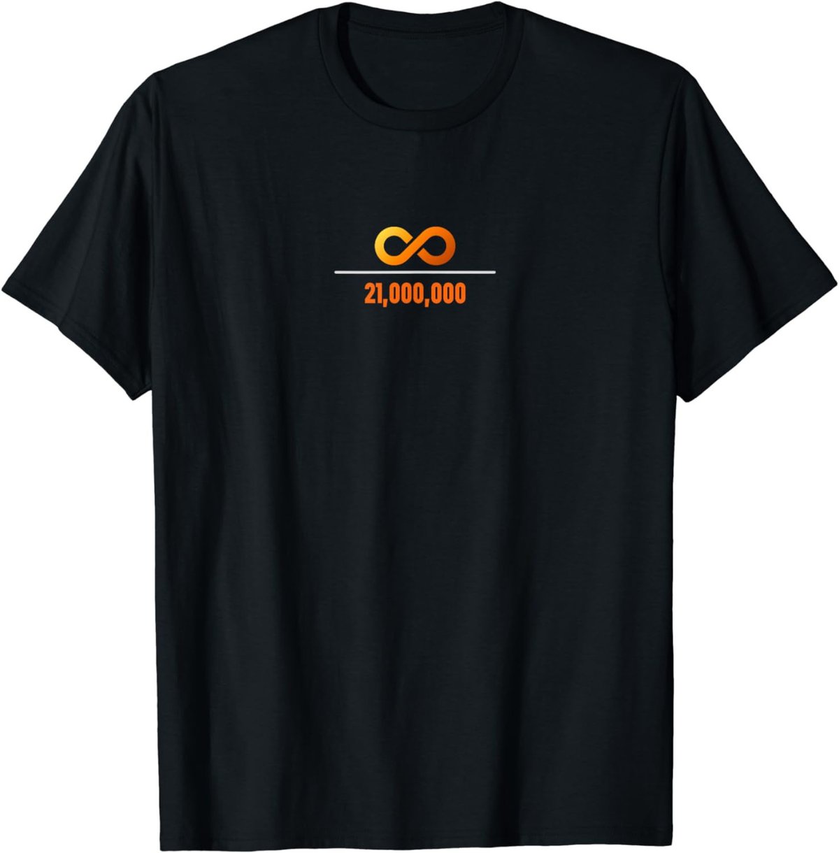 Infinity Divided By 21 Million Scarcity of Bitcoin T-Shirt