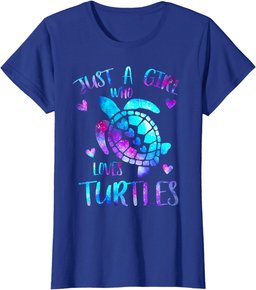 Just a Girl Who Loves Turtles Galaxy Space Sea Turtle Lover T-Shirt