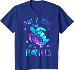 Just a Girl Who Loves Turtles Galaxy Space Sea Turtle Lover T-Shirt
