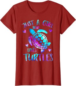 Just a Girl Who Loves Turtles Galaxy Space Sea Turtle Lover T-Shirt